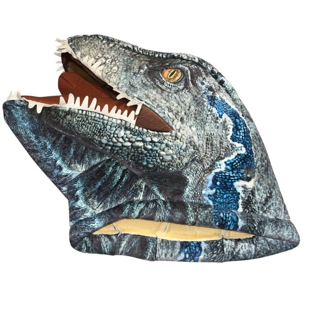 Jurassic Park World Raptor Dinosaur Mask Large 17” long like new